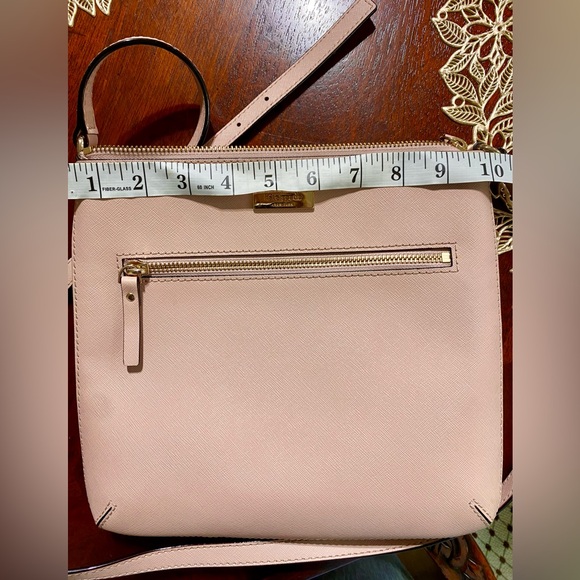 🔥🔥Kate Spade Neutral Soft Pink Leather Crossbody Purse With Pink Interior - Picture 6 of 8